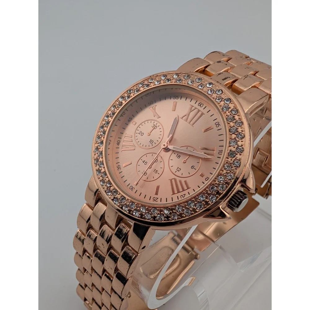 Rose Gold Women's Quartz Watch 38mm Case 6.25
